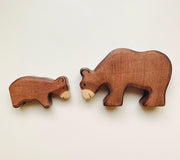 Holztiger Brown Bear Feeding Wooden Wildlife Animal - My Playroom 