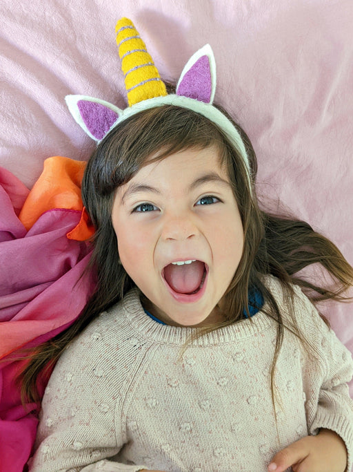 Felt Unicorn Headband Pink / Purple - My Playroom 