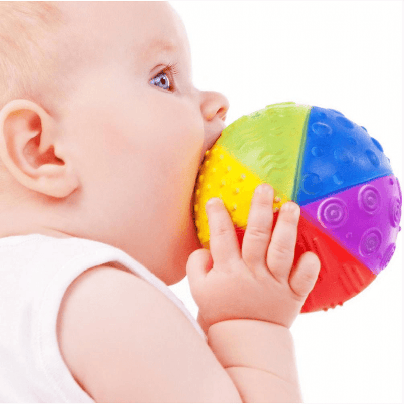 CaaOcho Natural Rubber Rainbow Sensory Ball 10cm 12m+ - My Playroom 