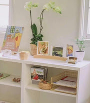 Small Curved Wooden Holder for Language Card, Artwork, Postcard 25cm - My Playroom 