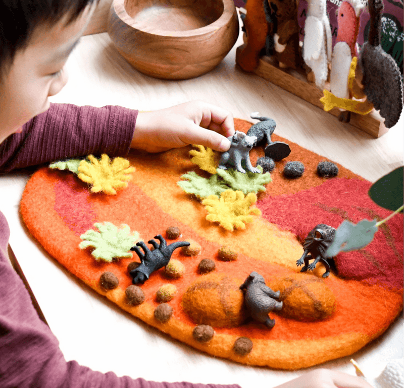 Tara Treasures Felt Australian Outback Earth Play Mat Playscape 35cm - My Playroom 