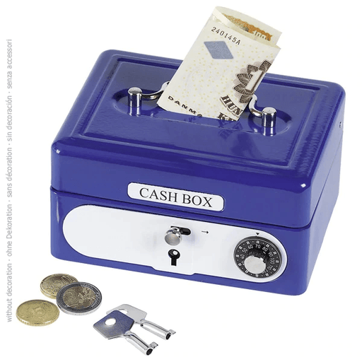 Goki Blue Metal Cash Box with Combination Lock - My Playroom 