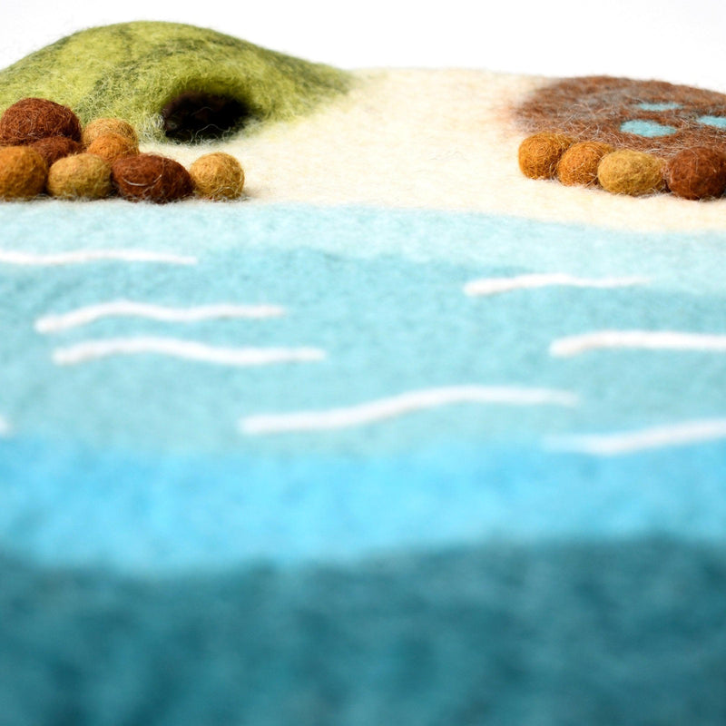 Tara Treasures Felt Sea, Beach and Rockpool Play Mat Ocean Playscape 35cm - My Playroom 