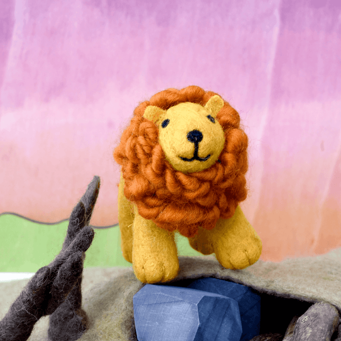 Tara Treasures Felt Safari Lion Toy - My Playroom 