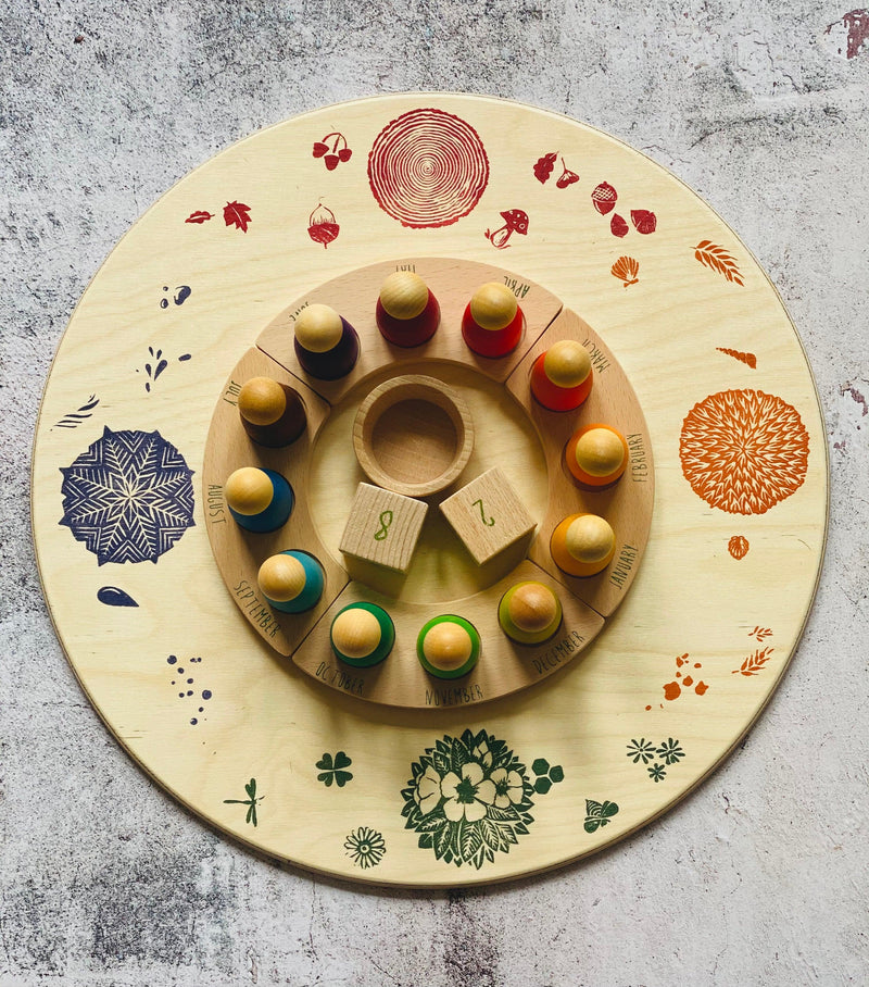 Grapat Perpetual Calendar with Nins (English) 12m+ - My Playroom 