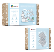 Connetix Clear Pack 34 Piece + Clear Base Plate 2 Piece Bundle - My Playroom 
