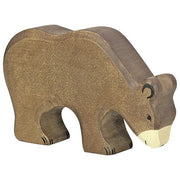 Holztiger Brown Bear Feeding Wooden Wildlife Animal - My Playroom 