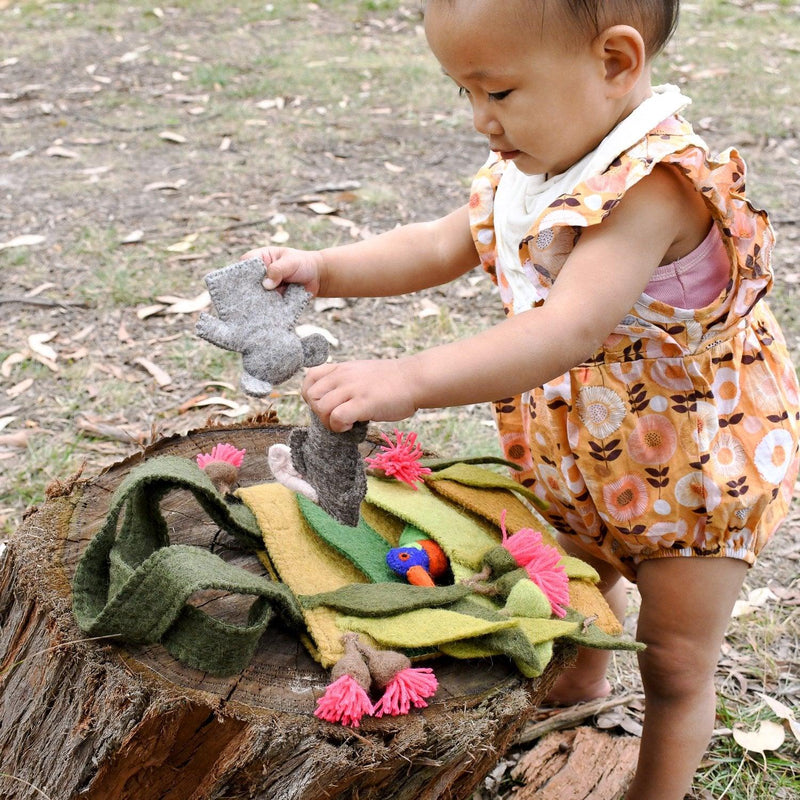 Tara Treasures Felt Australian Gumnut Playscape Bag - My Playroom 