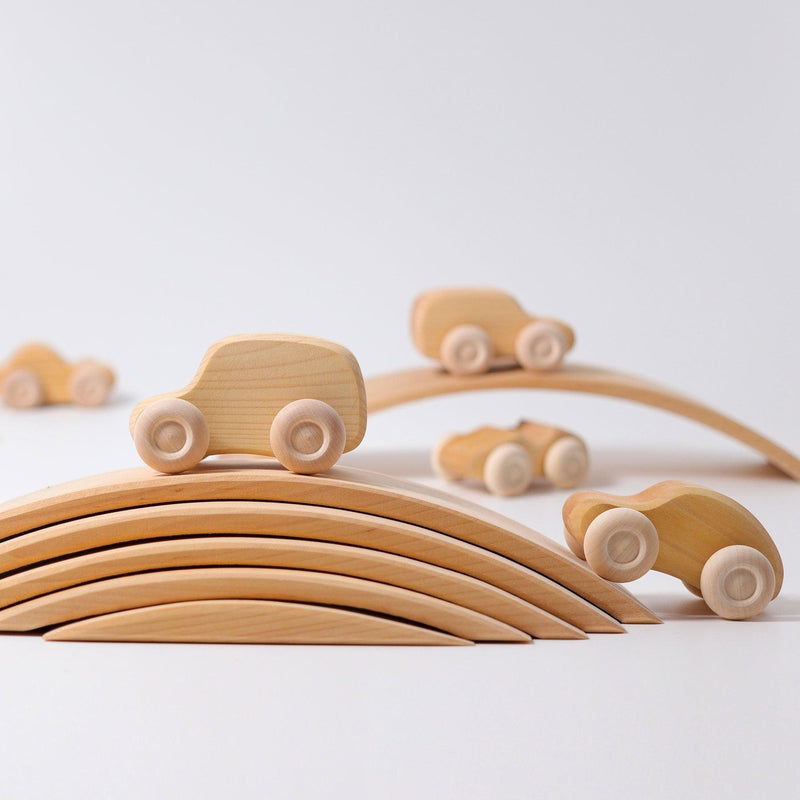 Grimm’s Wooden Cars Natural Set of 6 0m+ - My Playroom 