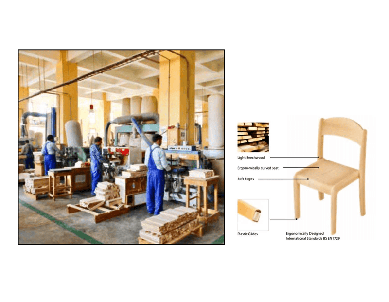 Montessori Furniture My First CHAIR WITH ARM (6 - 30 months) Beechwood 22cm(H) - My Playroom 