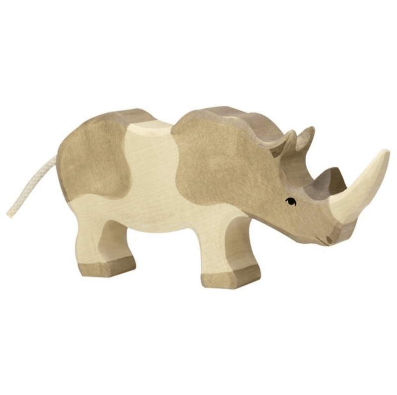 Holztiger Rhinoceros Wooden Wildlife Animal - My Playroom 