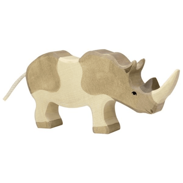Holztiger Rhinoceros Wooden Wildlife Animal - My Playroom 