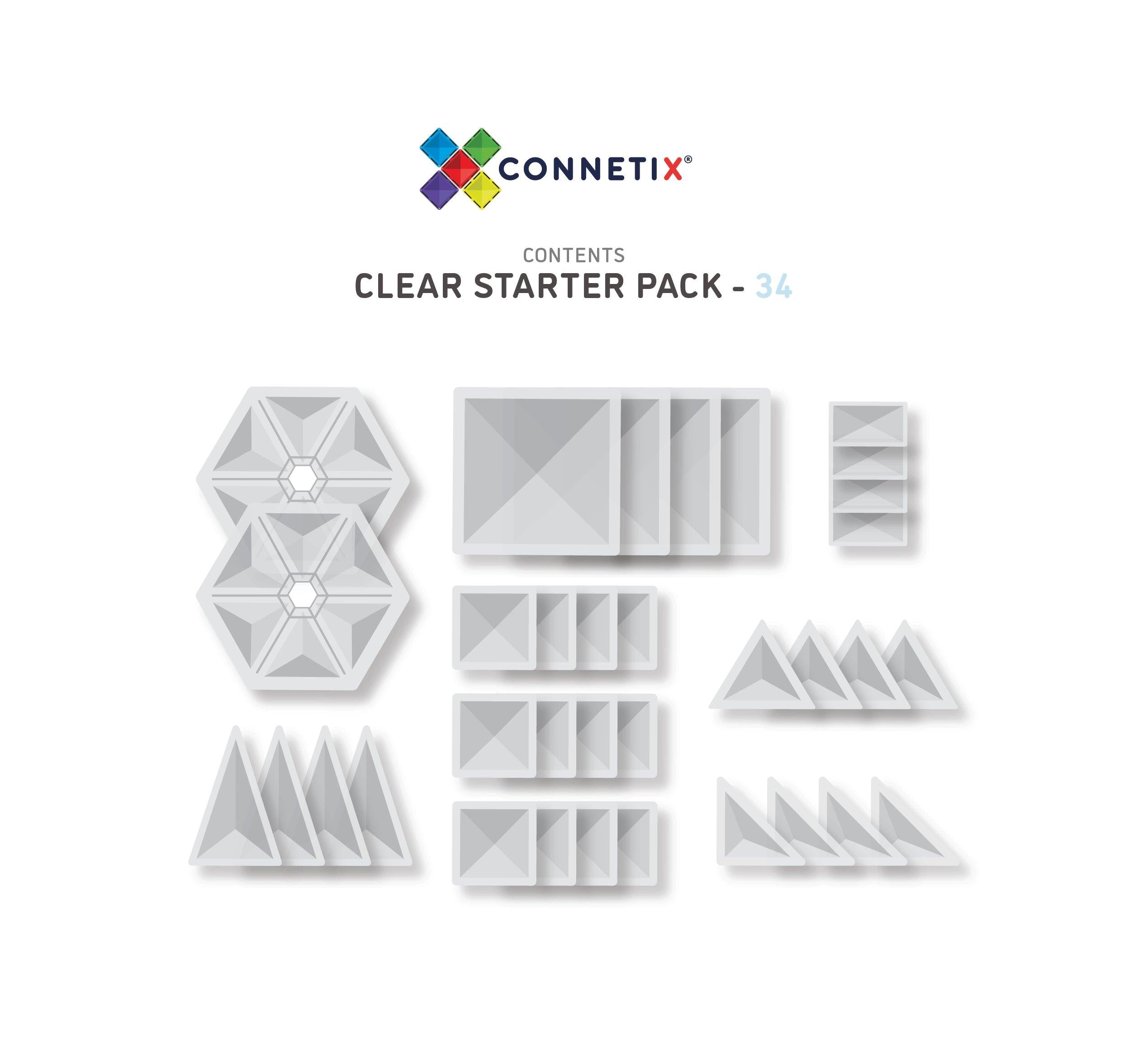 Connetix Tiles Clear Pack 34 Piece Best Seller 3yrs+ — My Playroom
