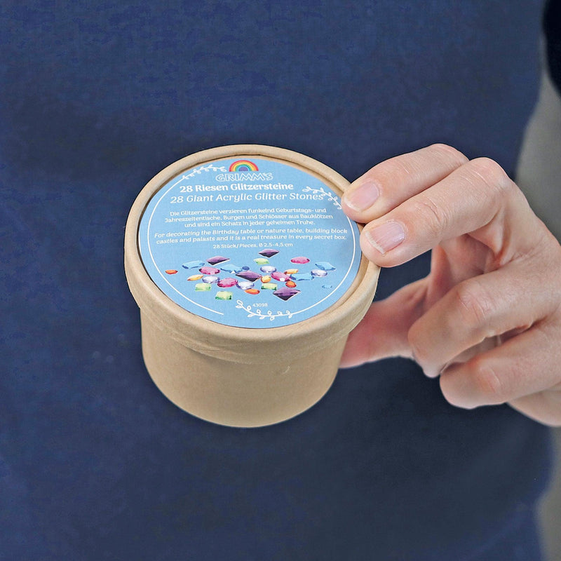 Grimm’s 28 Giant Acrylic Glitter Stones 14yrs+ - My Playroom 