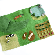 Tara Treasures Large Felt Farm Play Mat Playscape 80cm - My Playroom 