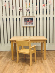 Montessori Furniture Toddler CHAIR WITH ARM (12m -  3 Yrs) Beechwood 26cm(H) - My Playroom 