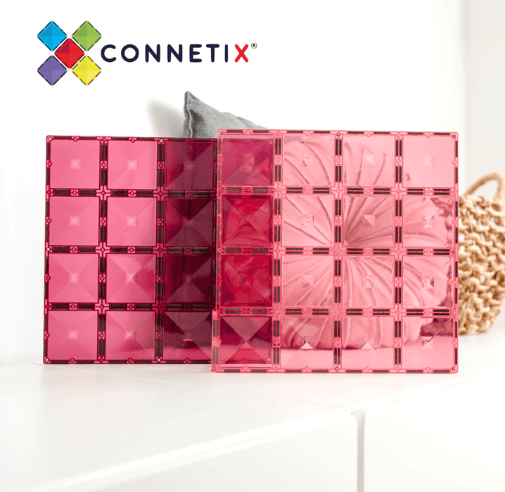 Connetix Pastel Base Plate Pink & Berry 2 Piece Pack - My Playroom 