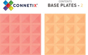 Connetix Pastel Base Plate Lemon & Peach 2 Piece Pack - My Playroom 
