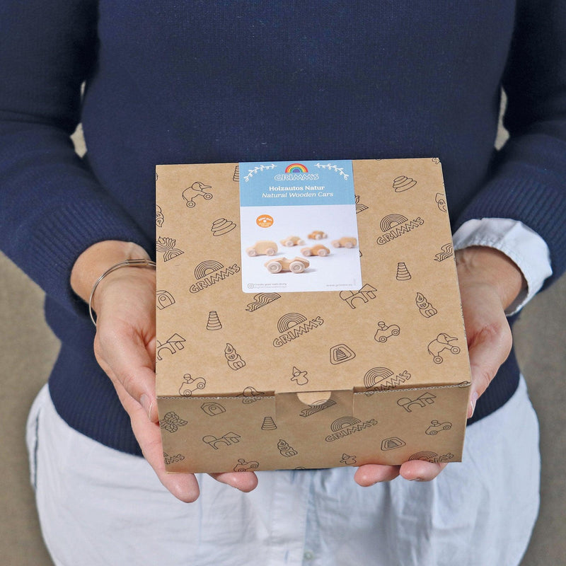 Grimm’s Wooden Cars Natural Set of 6 0m+ - My Playroom 