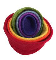 Papoose Felt Rainbow Nested Bowls Set of 7 - My Playroom 
