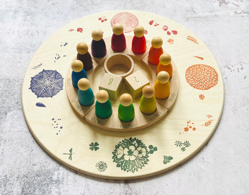 Grapat Perpetual Calendar with Nins (English) 12m+ - My Playroom 