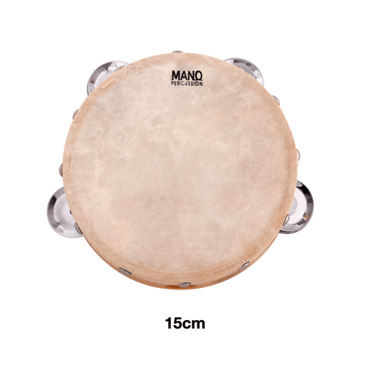 Mano Percussion 15cm Wood Tambourine with Calf Skin - My Playroom 