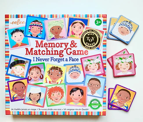 Eeboo Face eeBoo Memory Matching Game Never Forget a Face Belonging Inclusive Cog ...