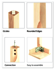 Montessori Furniture Replacement TABLE LEGS ONLY 4 Pieces - My Playroom 