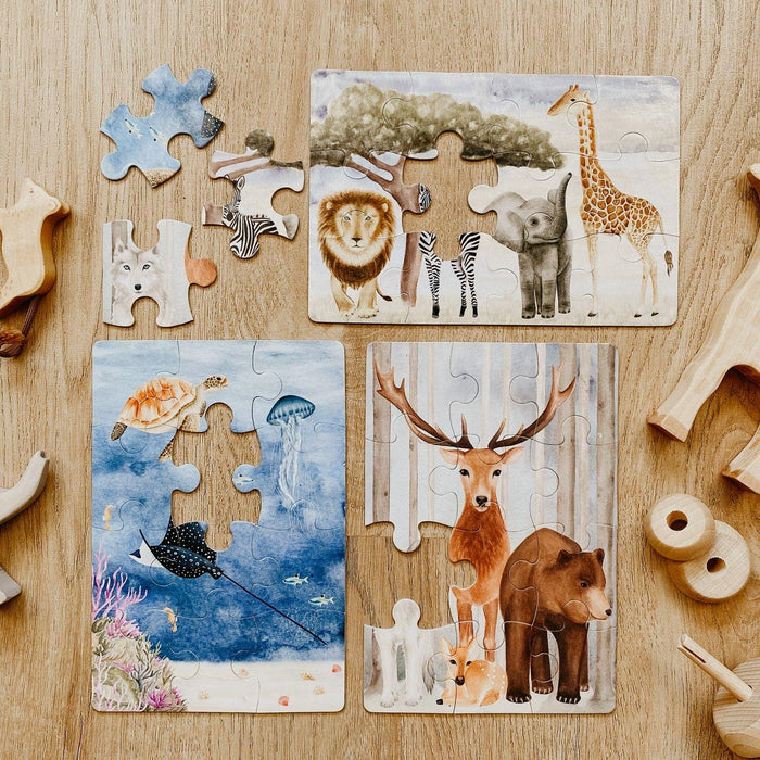 Jo Collier The Majestic Wild Puzzle Collection 3 x 12 Pcs - My Playroom 