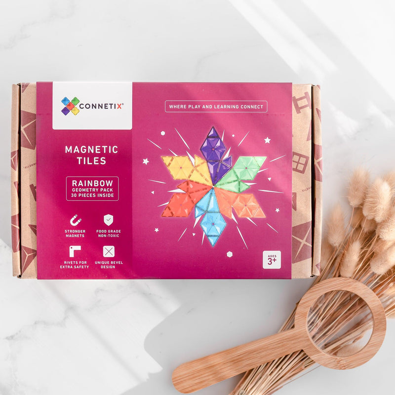 Connetix Rainbow Geometry Pack 30 Piece - My Playroom 
