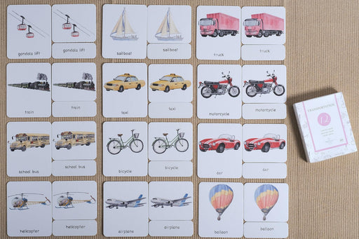 Transportation 3-Part Cards English - My Playroom 