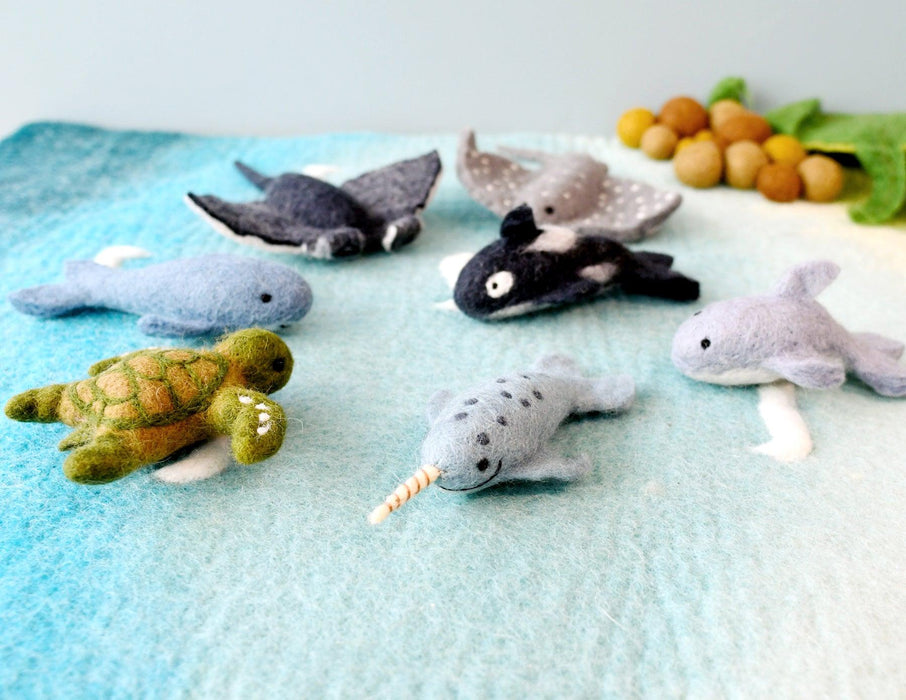 Tara Treasures Felt Sea Creatures Ocean Toys Set of 7 - My Playroom 
