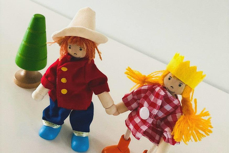 Goki Wooden Flexible Dress Up Doll - Birte & Ben 3yrs+ - My Playroom 