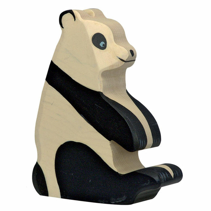 Holztiger Panda Sitting Wooden Wildlife Animal - My Playroom 
