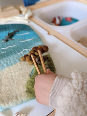 Tara Treasures Felt Sea, Beach and Rockpool Play Mat Ocean Playscape 35cm - My Playroom 