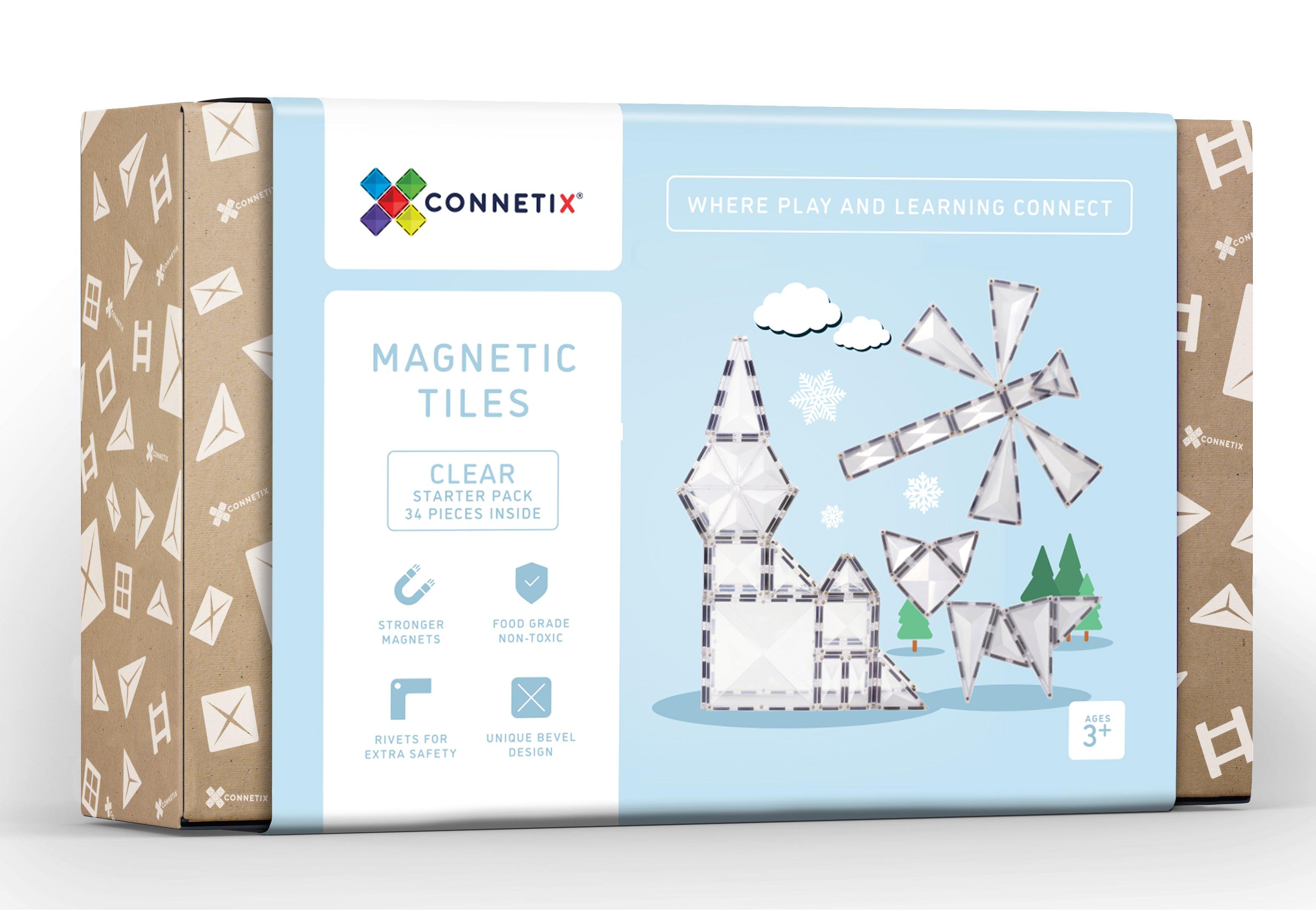 Connetix Tiles Clear Pack 34 Piece Best Seller 3yrs+ — My Playroom