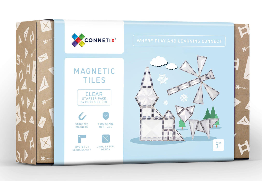 Connetix Clear Pack 34 Piece - My Playroom 