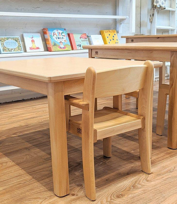 Montessori Furniture Toddler TABLE SET (12m - 3 Yrs) Armchair Beechwood - Table 80(L) x 60(W) x 46(H)cm, Chair 26cm(H) - My Playroom 