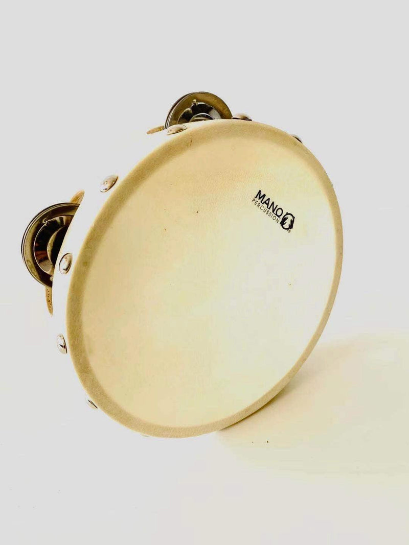 Mano Percussion 15cm Wood Tambourine with Calf Skin - My Playroom 