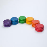 Grapat Coloured Rainbow Coins 6 Colours 18 Pieces 18m+ - My Playroom 