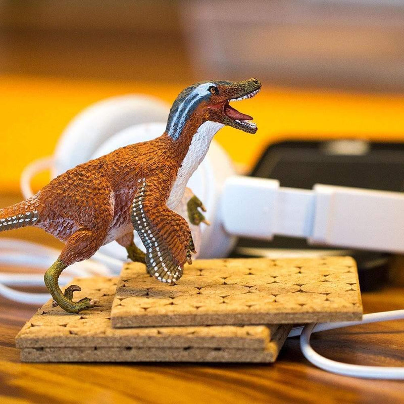 Feathered Velociraptor Figurine Large Dinosaur and Prehistoric World Collection - My Playroom 