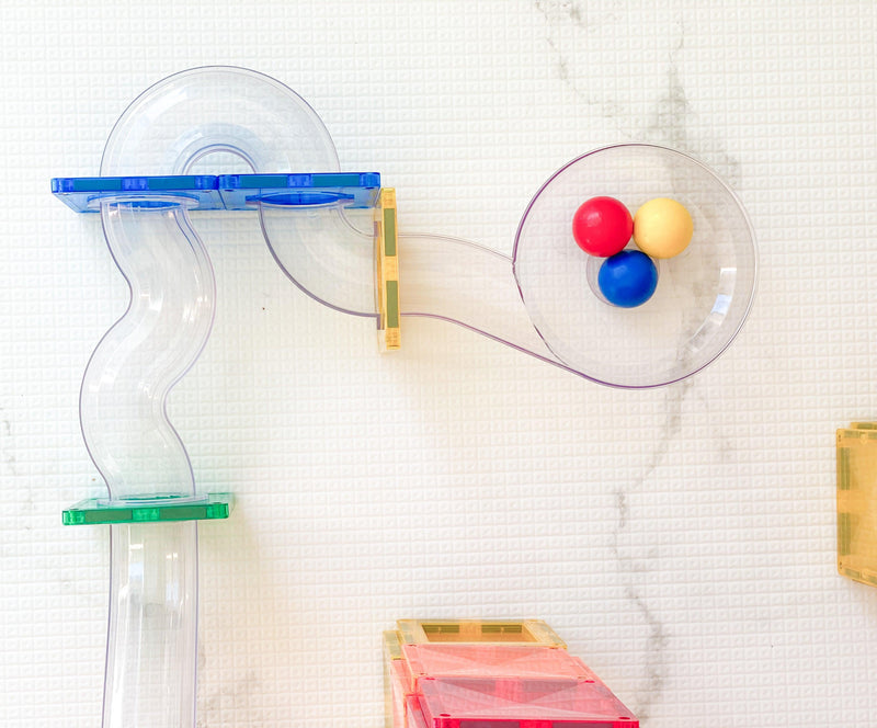 Connetix Rainbow Ball Run Expansion 92 Piece 2021 Pack - My Playroom 