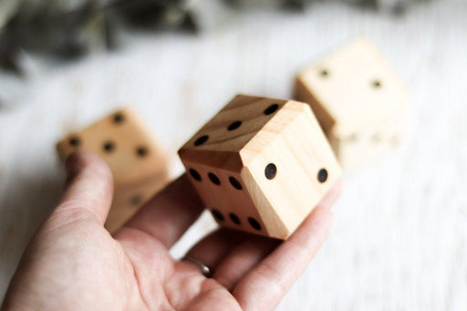 Let Them Play Chunky Wooden Dice - Pair - My Playroom 