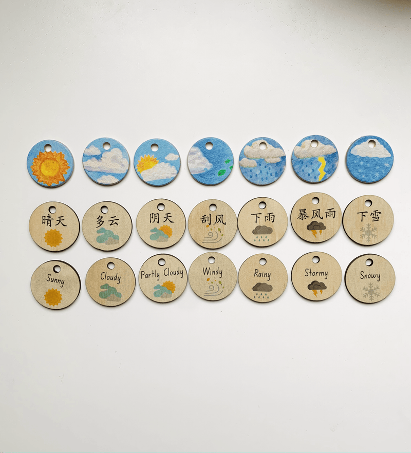 Bilingual Calendar English/Mandarin Treasures From Jennifer Rainbow Colour - My Playroom 