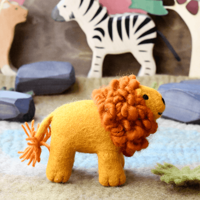 Tara Treasures Felt Safari Lion Toy - My Playroom 