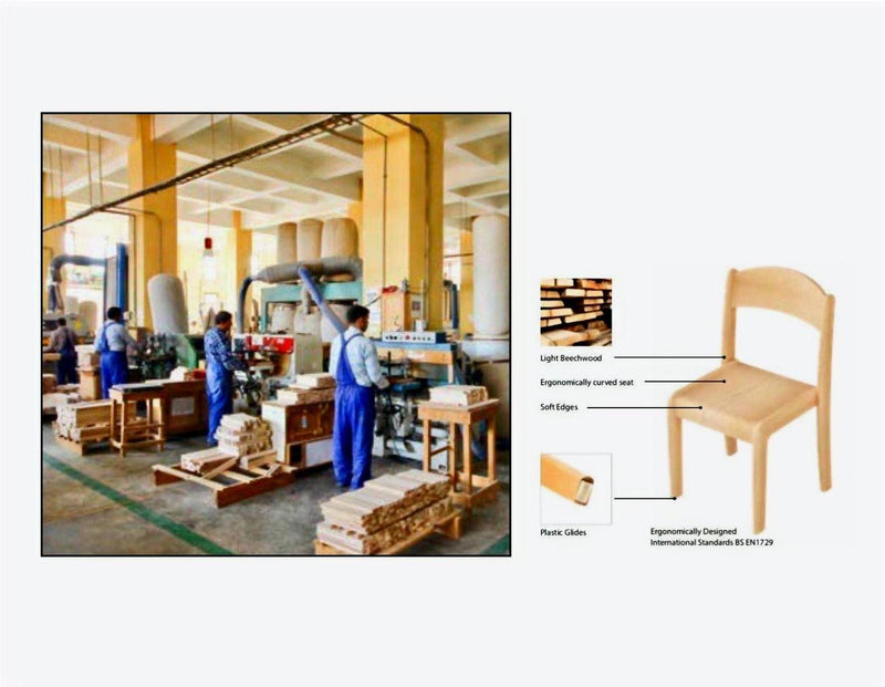 Montessori Furniture Preschooler CHAIR (3 - 6 Yrs) Beechwood 31cm(H) - My Playroom 