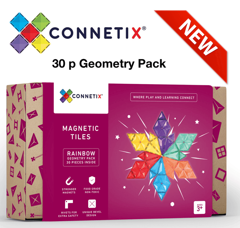 Connetix Rainbow Geometry Pack 30 Piece - My Playroom 