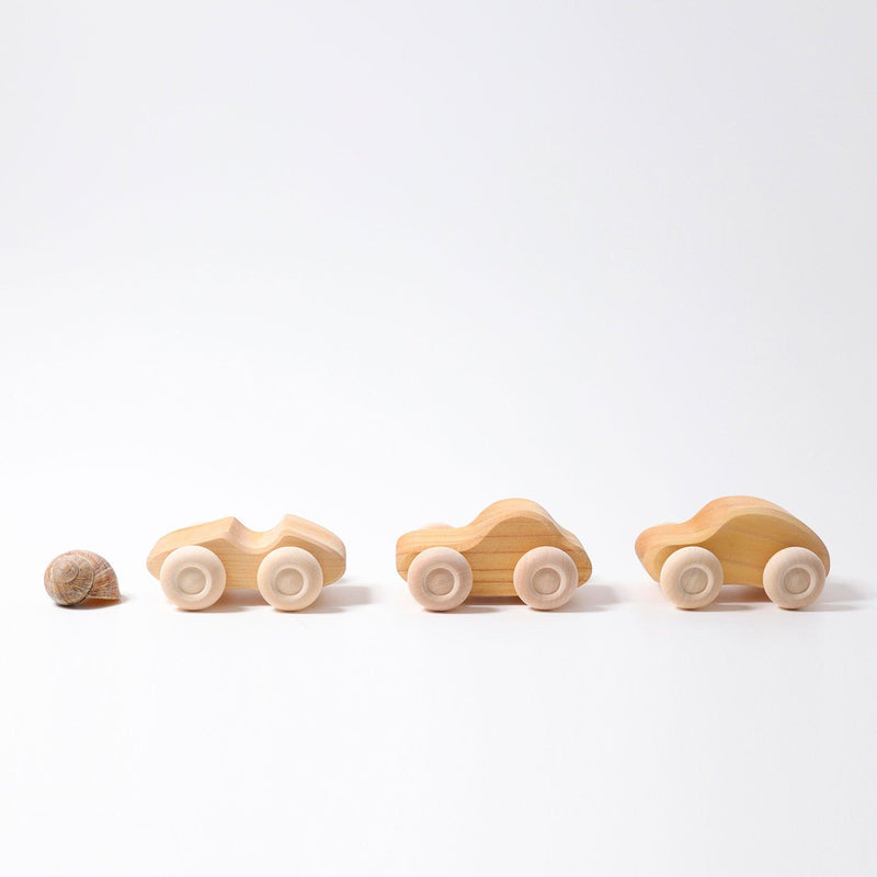 Grimm’s Wooden Cars Natural Set of 6 0m+ - My Playroom 