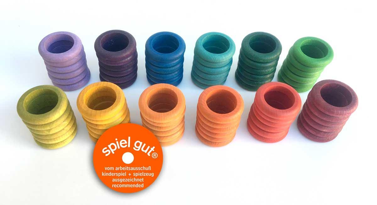Grapat Rings 12 Colours 72 pieces 18m+ - My Playroom 