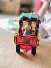 Connetix Rainbow MOVEABLE BUNDLE Creative Pack 100 Piece + Car Pack 24 Piece - My Playroom 